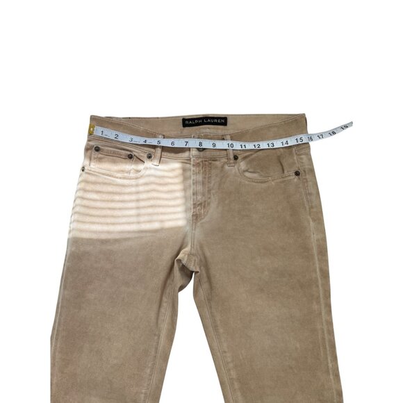 Ralph Lauren 105 Cigarette Jean Black Label Slim Fit Mid Rise Tan Womens Size 29 - Picture 7 of 7